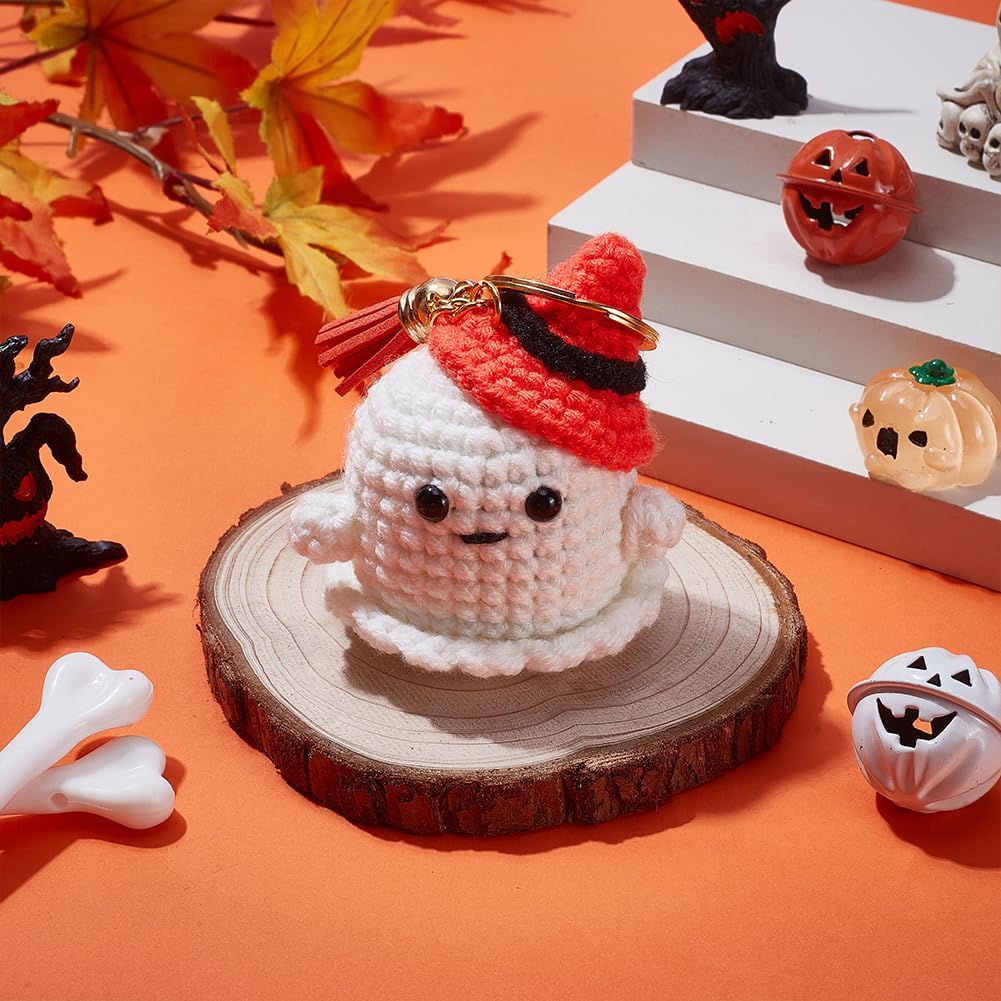 ORIGACH 6 Set Halloween Ghost Crochet Kit for Beginners