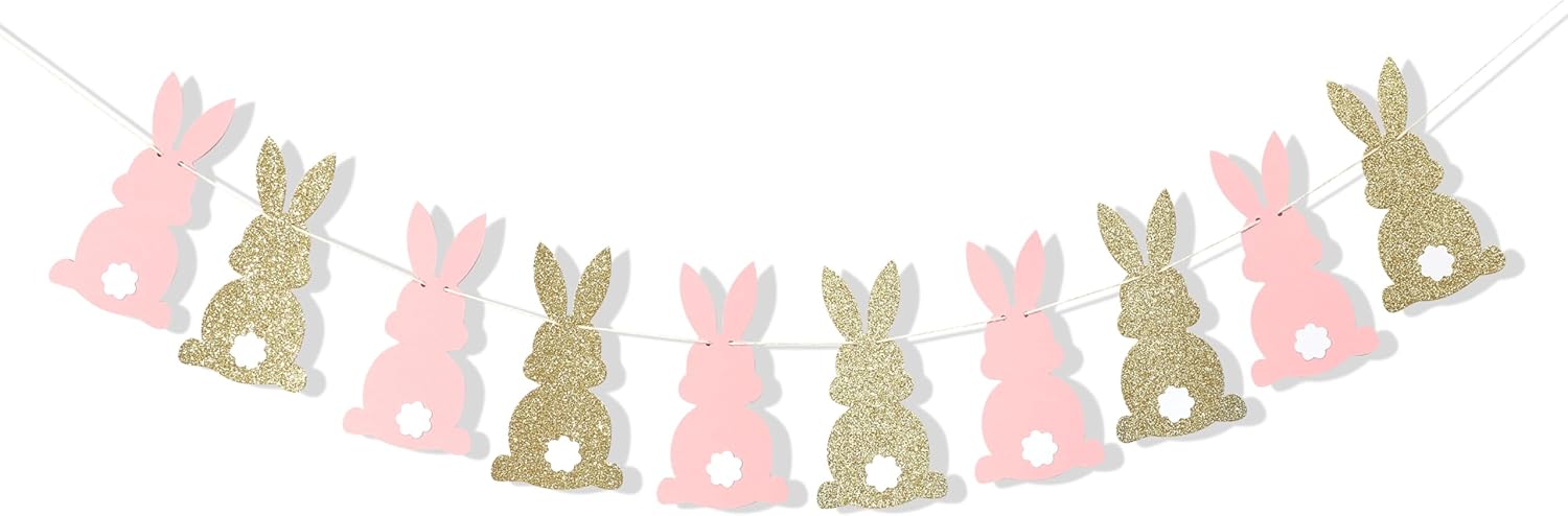 Bunny 1st Birthday Banner - Some Bunny Is One, Easter, Baby Shower Decor