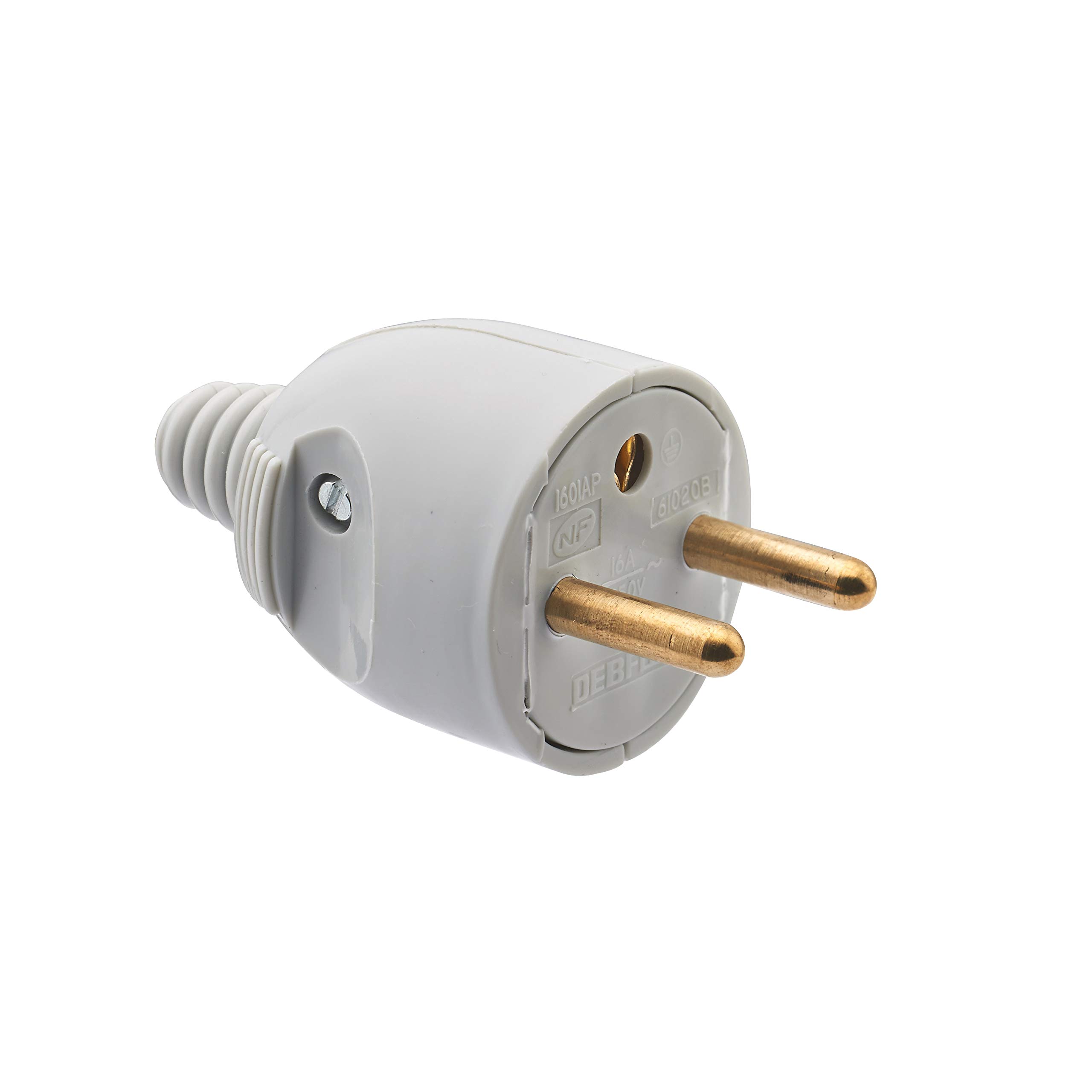 Debflex 722441 stekkerdoos, 4 stopcontacten, 2P T, 16 A, kabel 2 m, wit/grijs