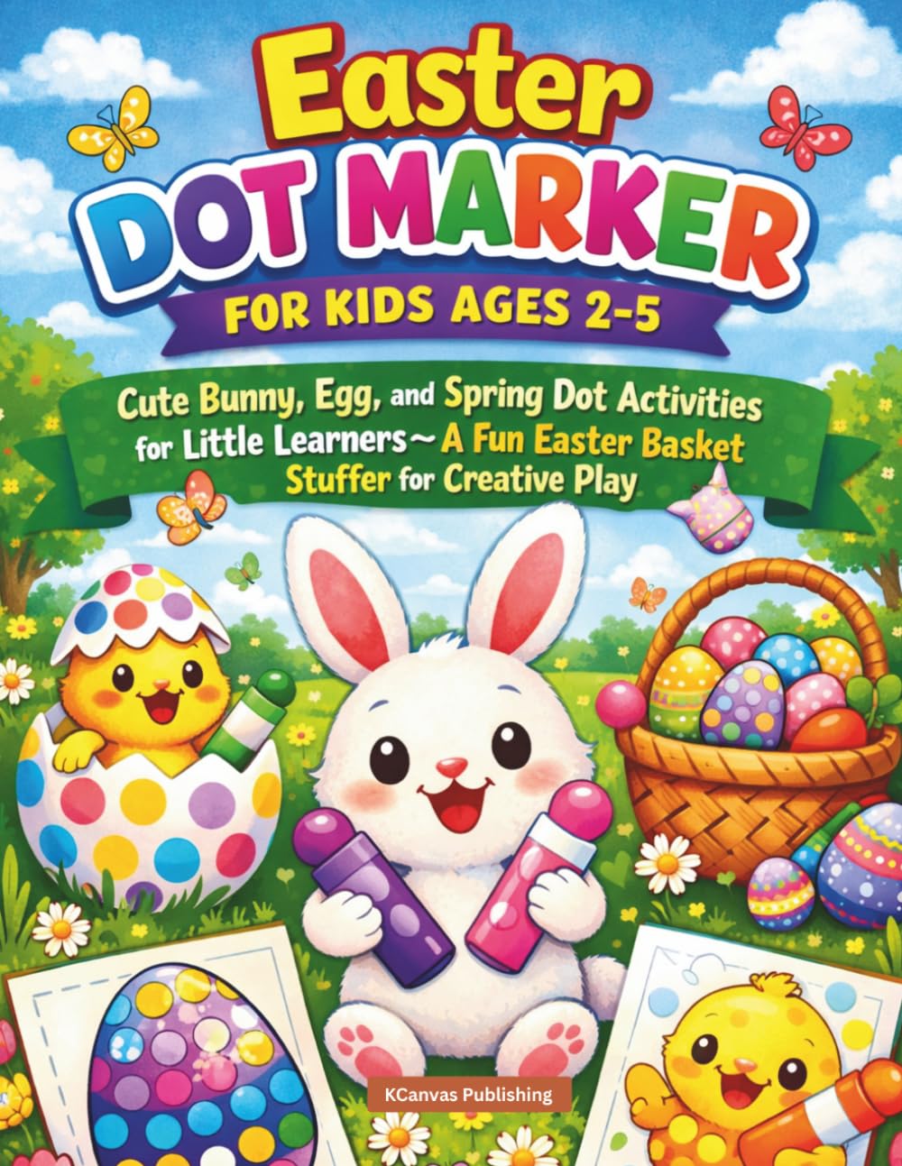 Easter Dot Marker for Kids Ages 2-5: Cute Bunny, Egg and Spring Dot Activities for Little Learners - A Fun Easter Basket Stuffer for Creative Play