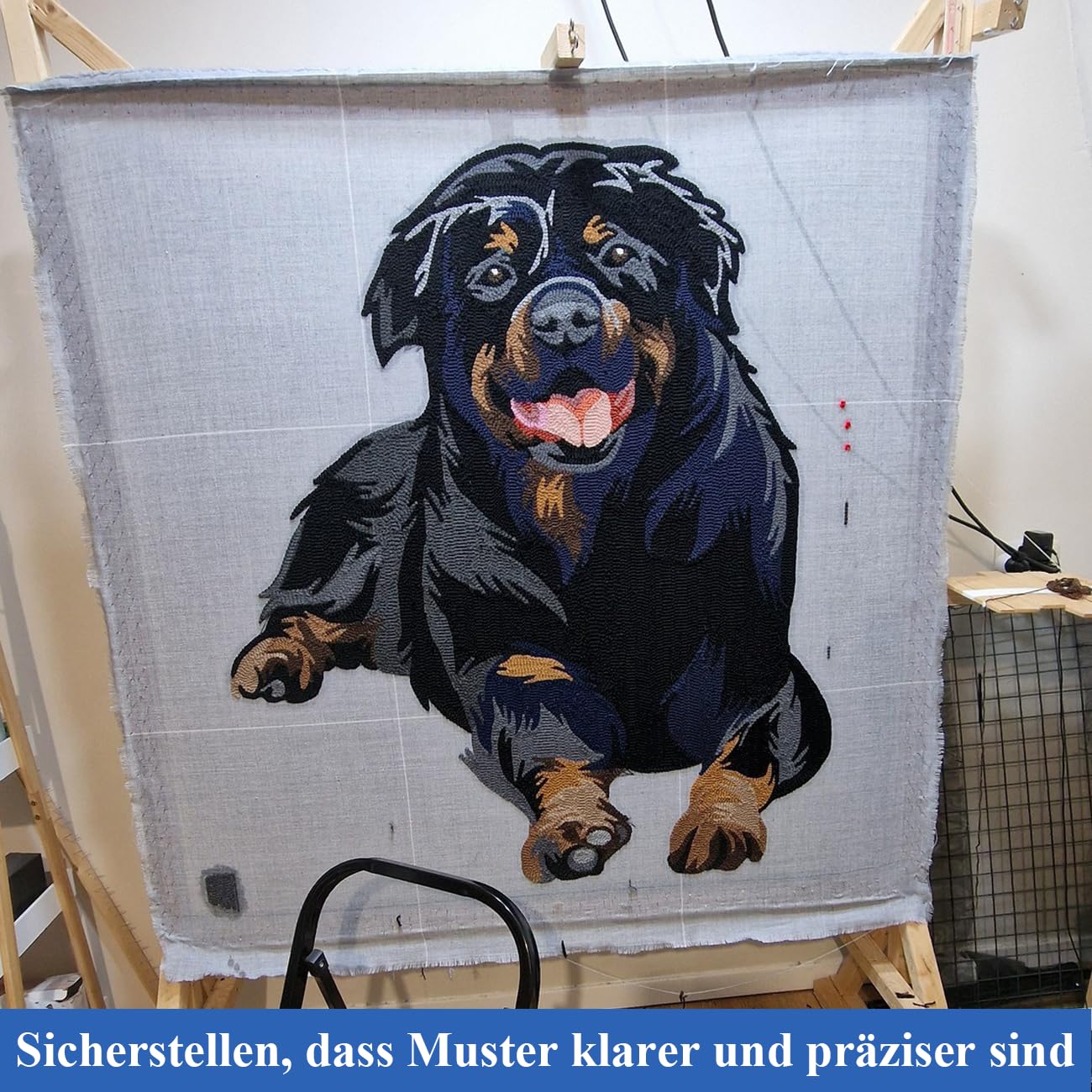 Grauer Polyester-Tufting-Stoff mit Weißem Gitter (220×220CM) | Geeignet für Teppichherstellung, Widersteht Tufting-Druck, Dehnt Sich Gleichmäßig