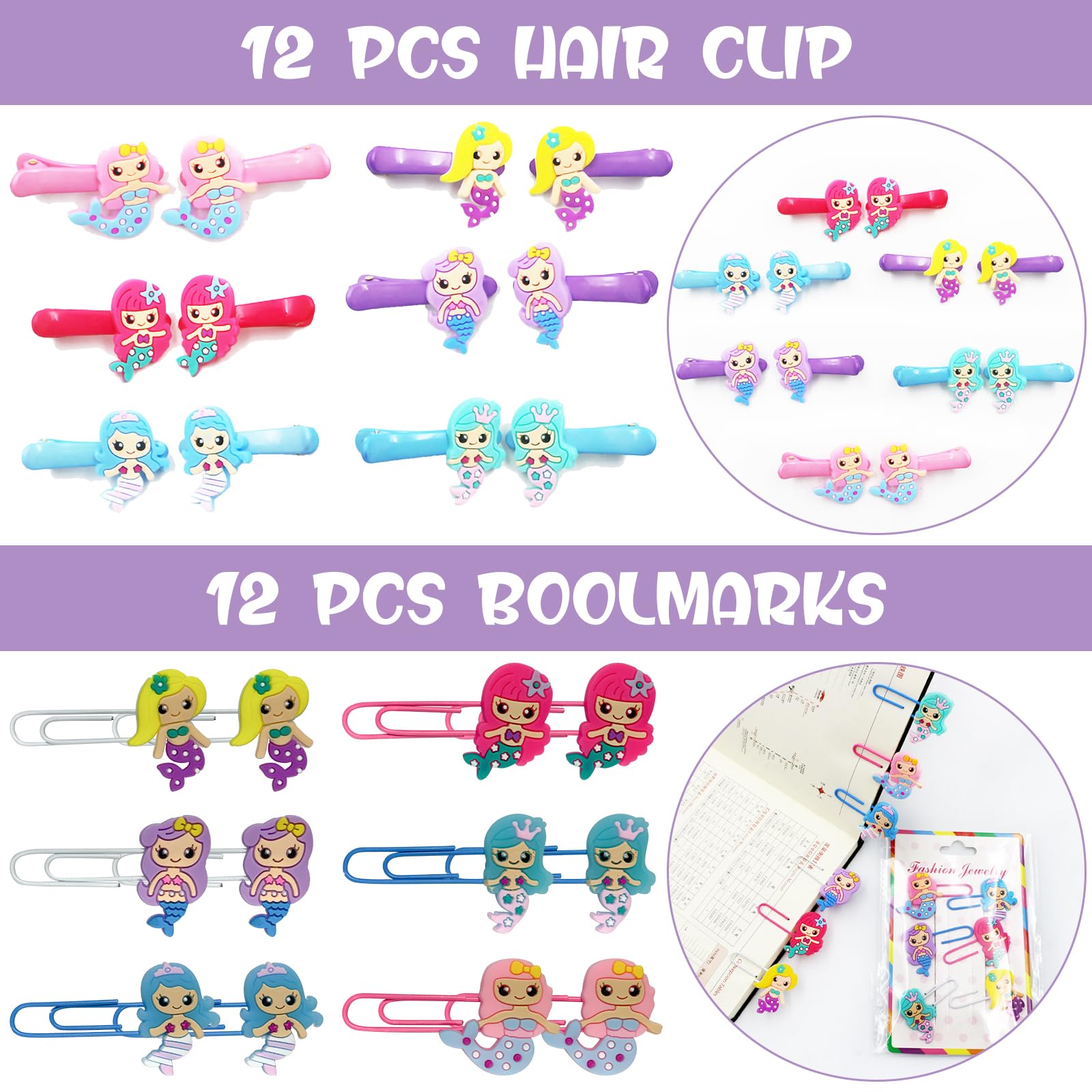 86-teiliges Meerjungfrau Party-Set – Mitgebsel Mit Tüten, Armbändern, Anhängern & Aufklebern