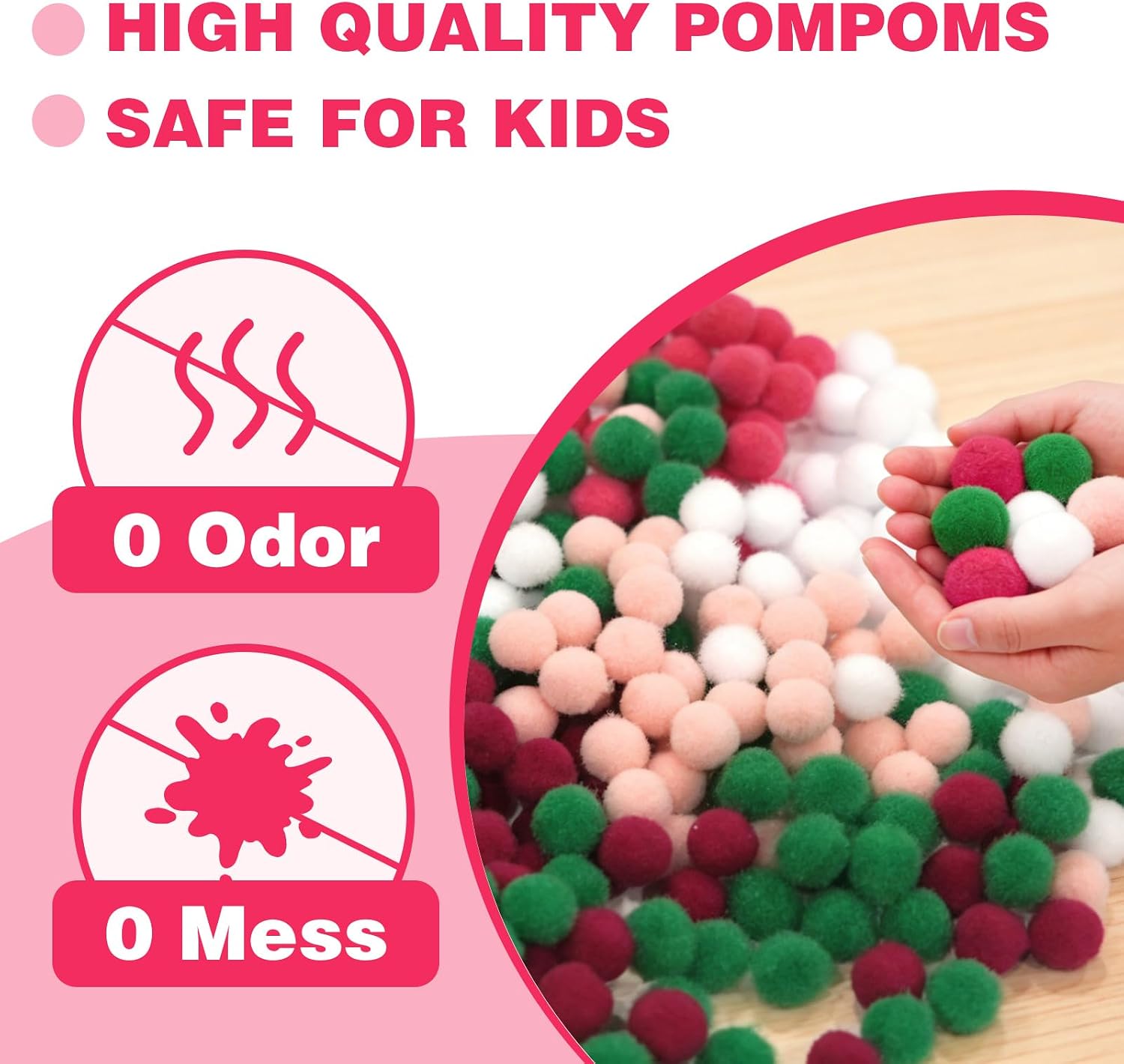 URSDIART Tulip Pom Pom Art Kit for Adults,Perfect Pompom Arts and Crafts Painting Kit,Colorful 1000+ Pom Poms and Supplies Included,Creativity DIY Pom Pom Paintings Project Supplies