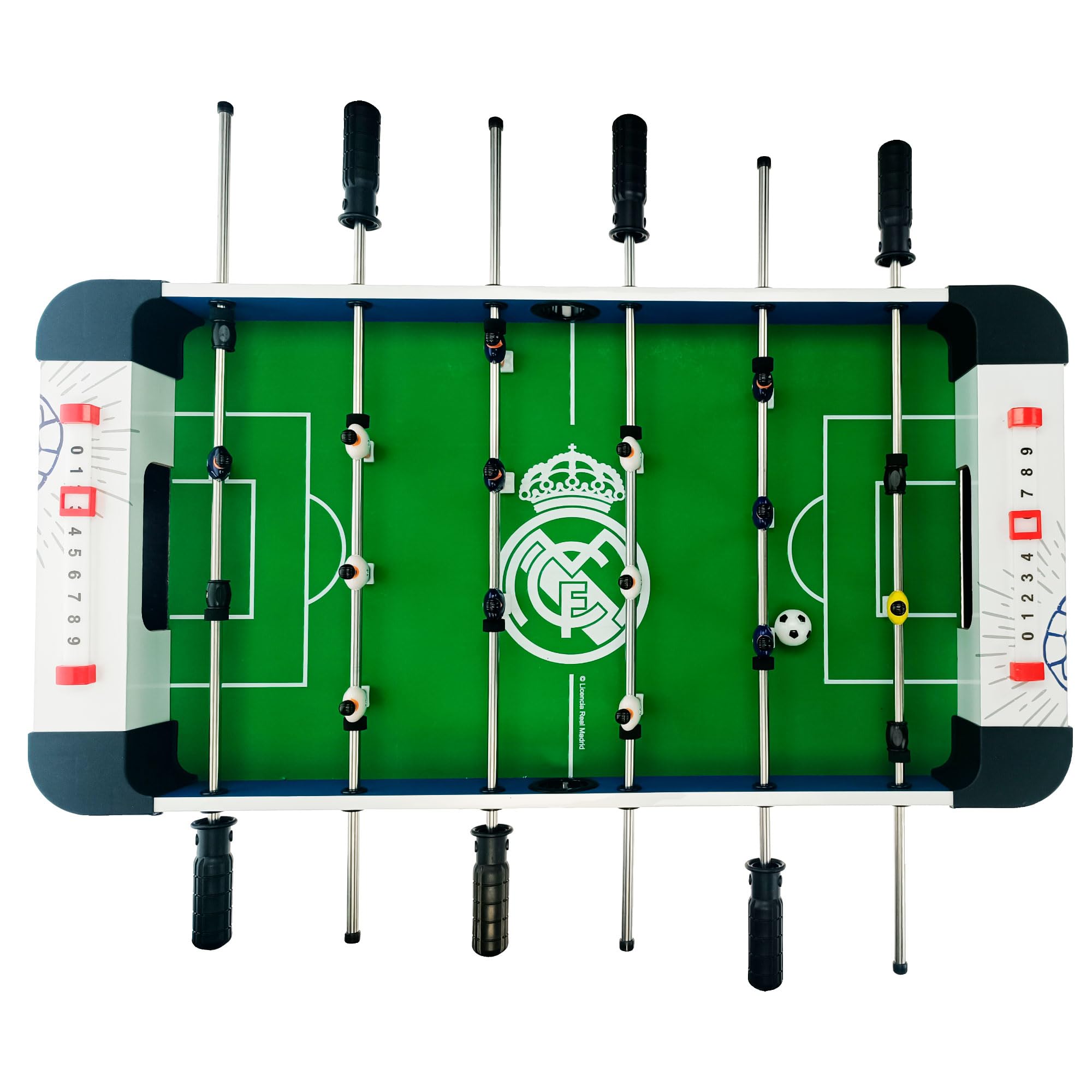 Futbolín de Juguete Real Madrid, 3 Barras (6721) Reig 70x59x23cm