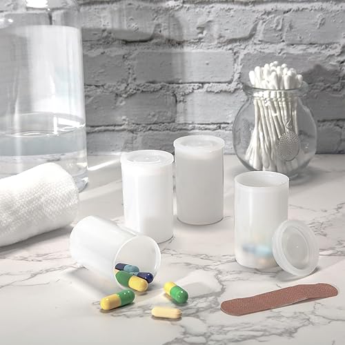 Miniatura 2 de JOVITEC 200 unidades de contenedores de película de plástico blanco de 1.378 in vacíos para carrete de cámara, contenedores de almacenamiento con