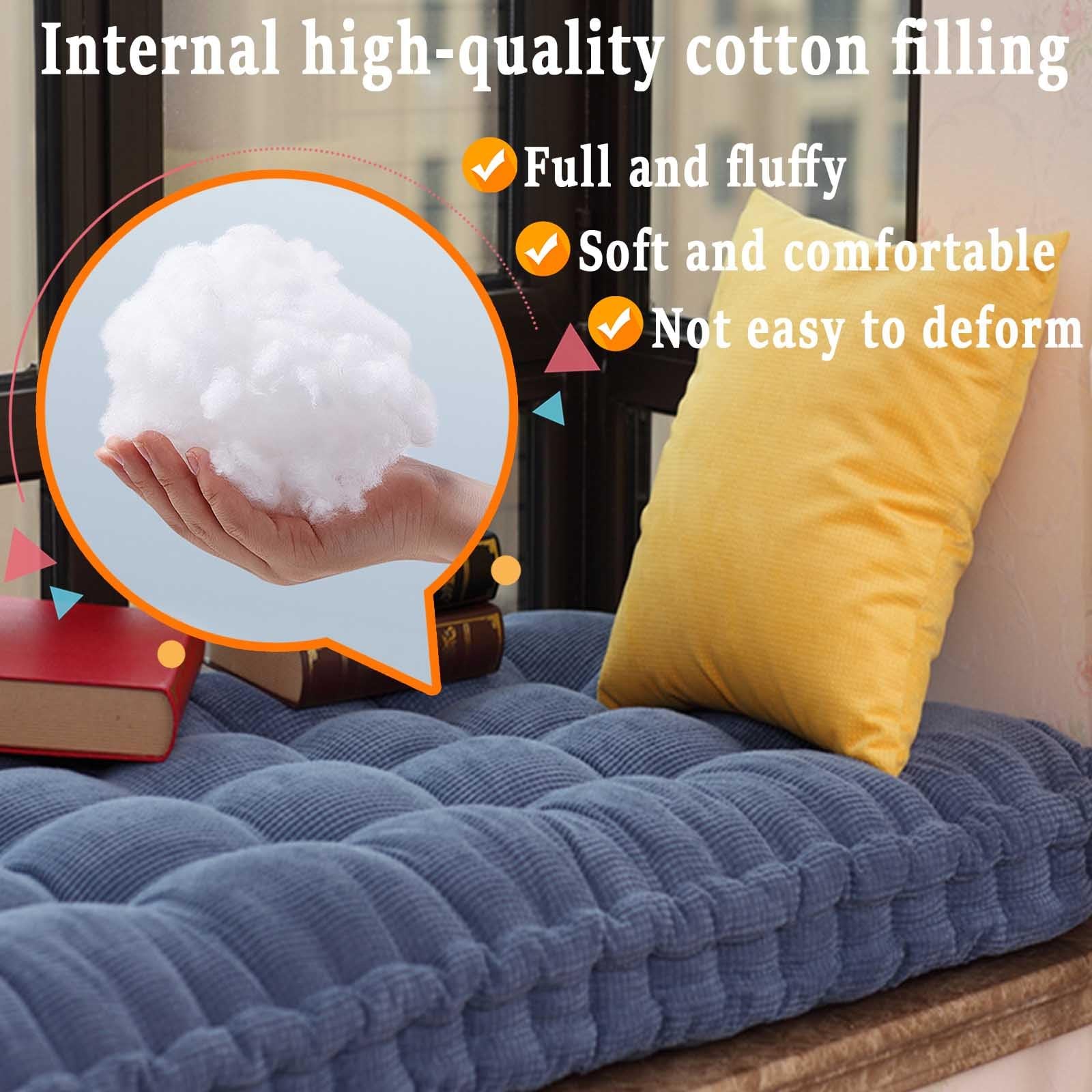 Cuscino per panca da esterno, impermeabile, per panche, patio, divano, cuscino spesso, per mobili da giardino, 50 x 160 cm, comodo e