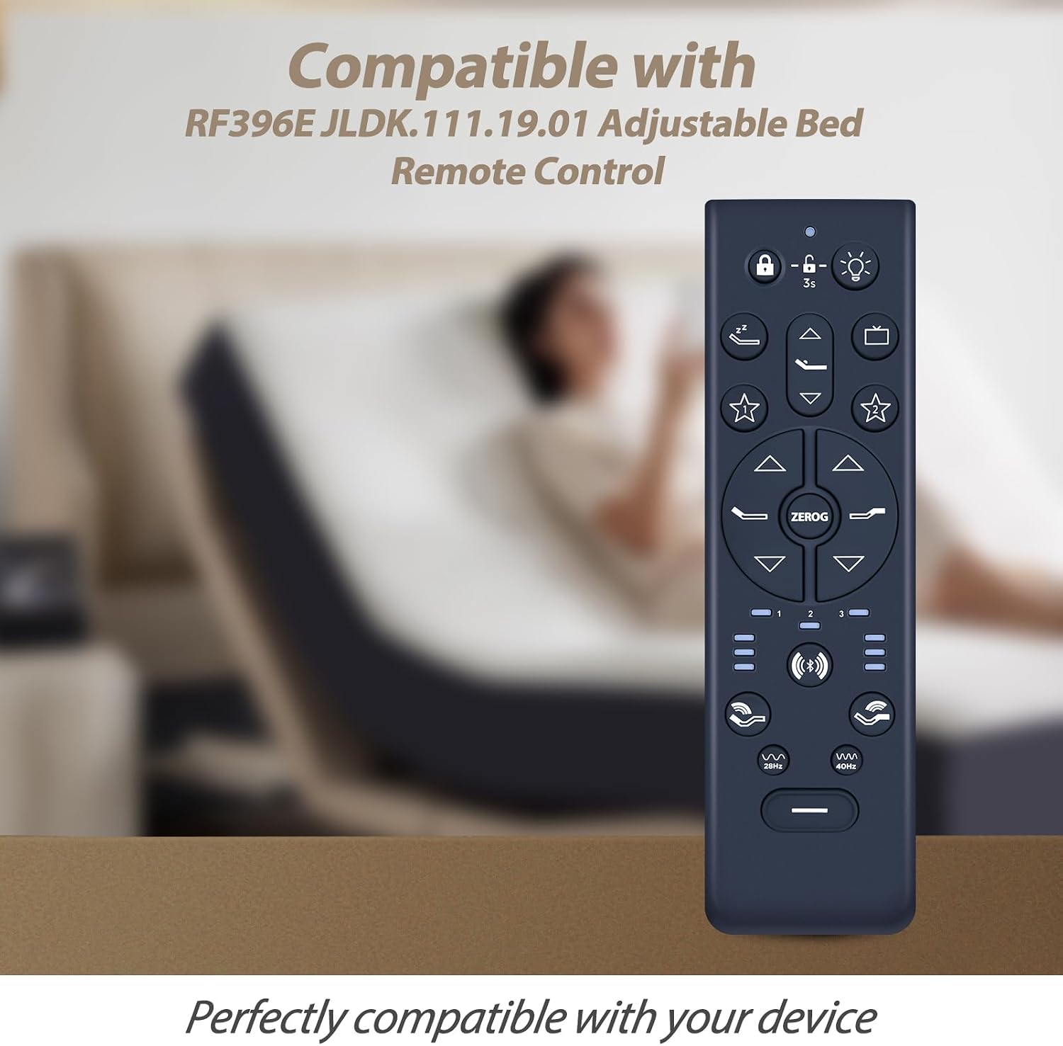 New Replacement Remote Control for TEMPUR-Pedic Tempur-Ergo PROSMART Keeson RF396E JLDK.111.19.01 Adjustable Bed