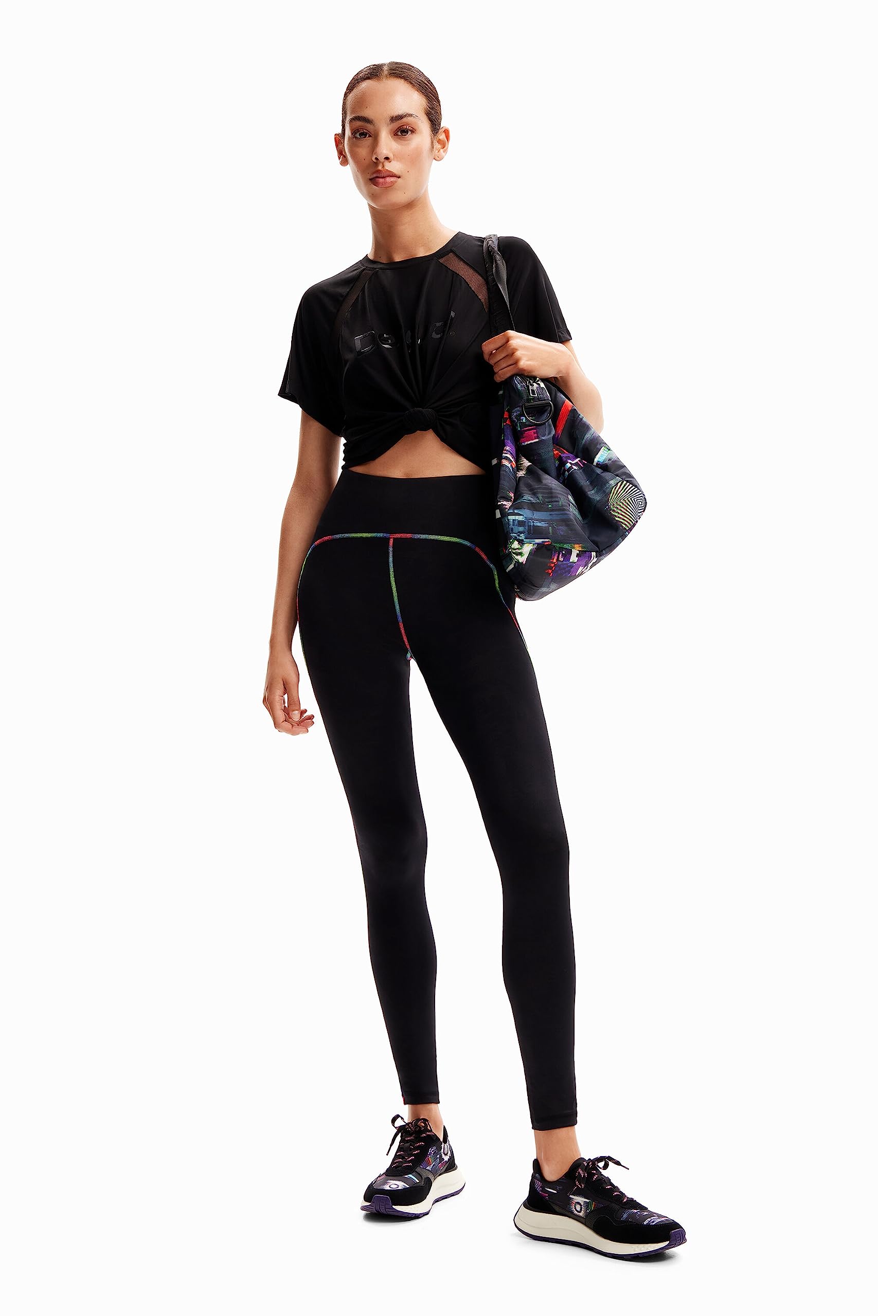Desigual Damen Schwarz Legging_blaki, Xxl, 2000 Black