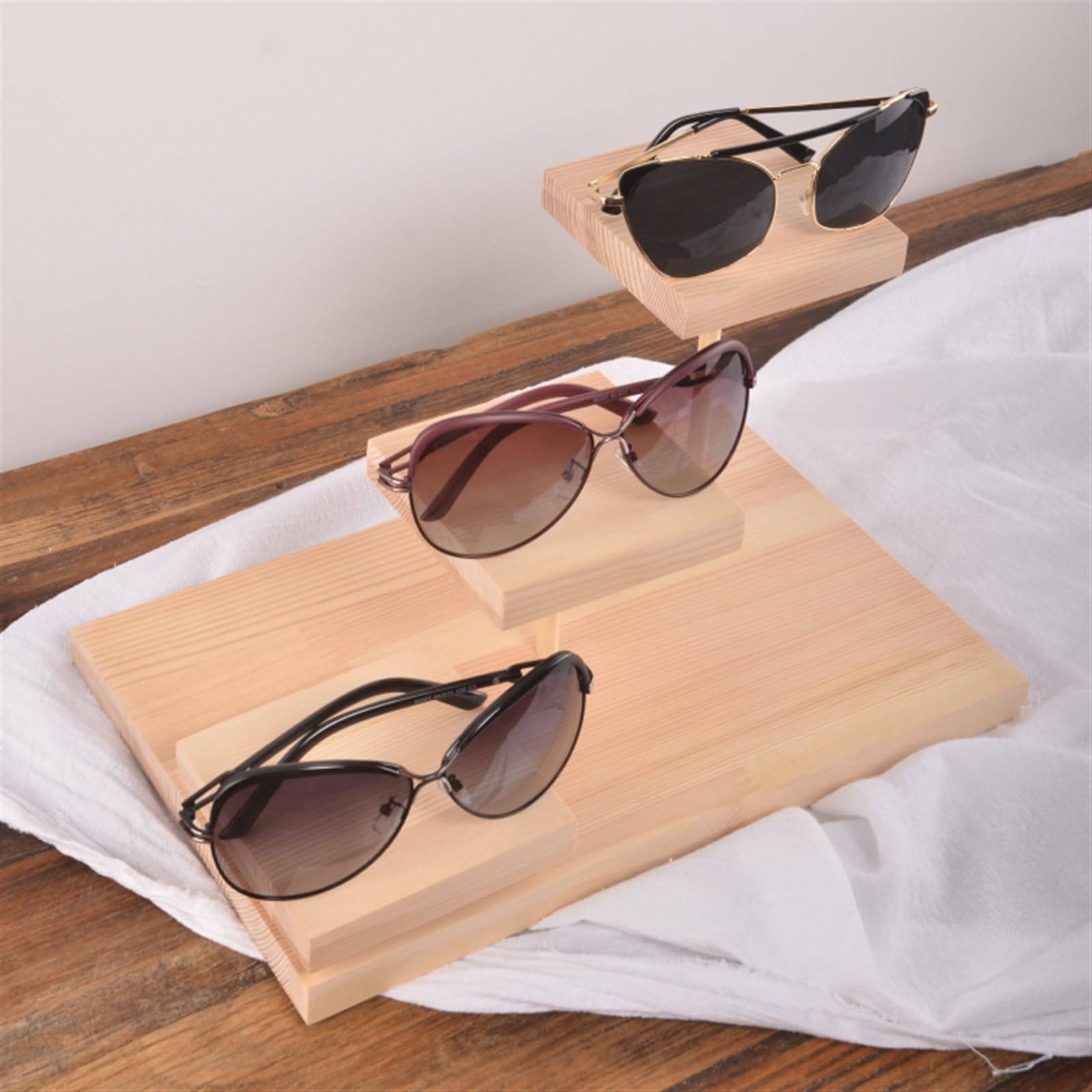 Brillenhalte Optik-Shop-Display-Requisiten, Regale, Vitrinen, dekorative Einrichtungsgegenstände, Sonnenbrillen, Holzlagerregale Brillenständer