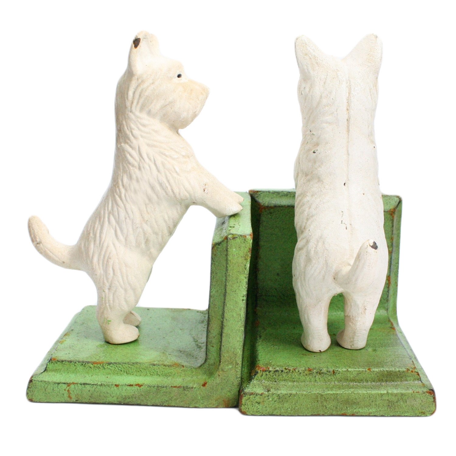 Serre-livres Westie en fonte HomArt lot de 2, cadeau idéal pour amoureux de chiens