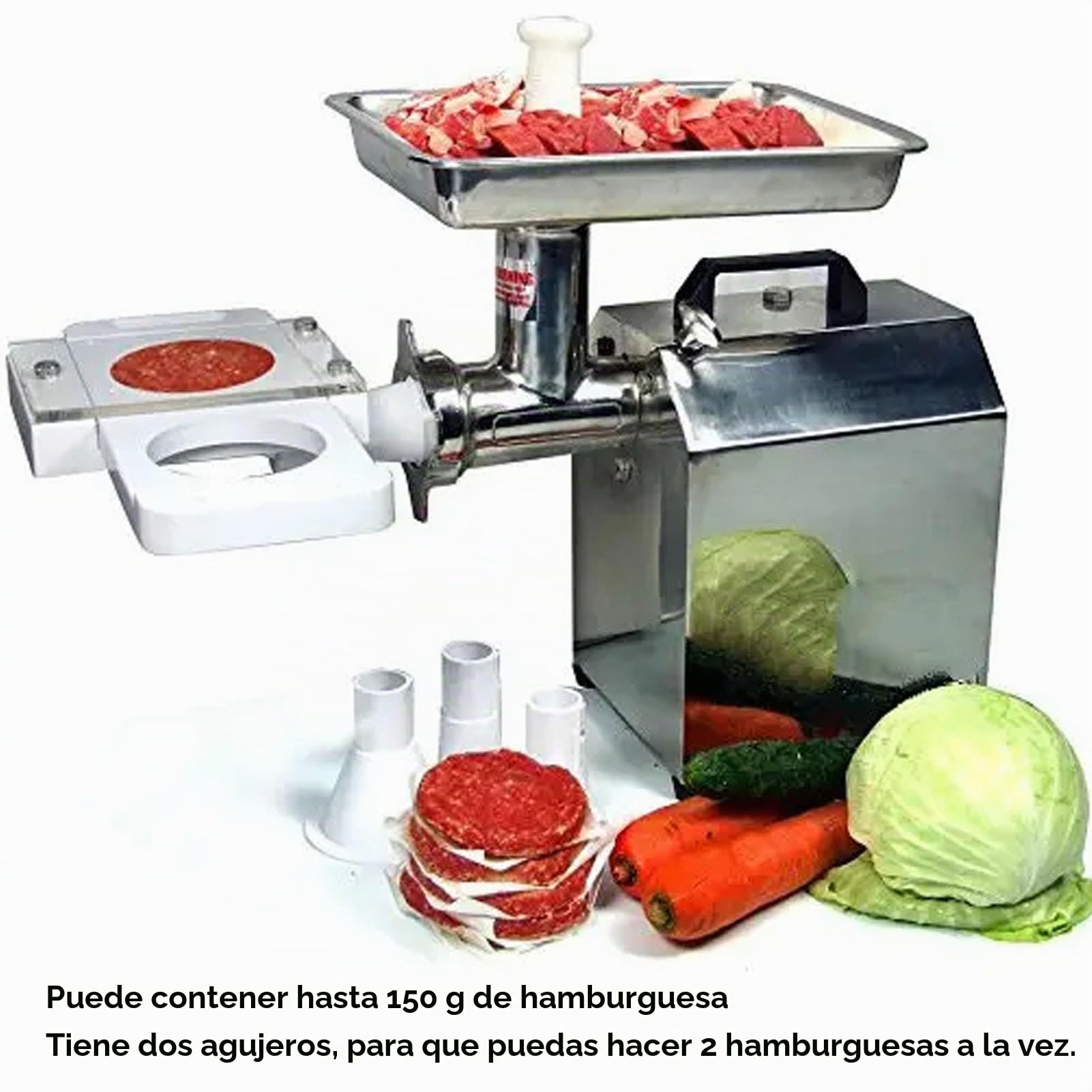 Máquina Para Prensar Hamburguesas, Prensa Para Hamburguesas, Prensa Para Carne Para Dar Forma Fácilmente A Las Hamburguesas Con 5 Tubos Adaptadores Prensa Casera Para Hacer Hamburguesas