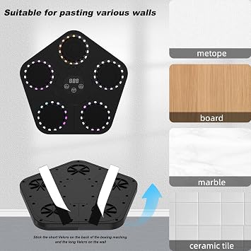 Music Boxing Machine, an Assembled Wall Mounted Intelligent Bluetooth Music Boxing Trainer with Boxing Gloves, Suitable for Home Electronic Boxing Target Training Boxing Equipment.
