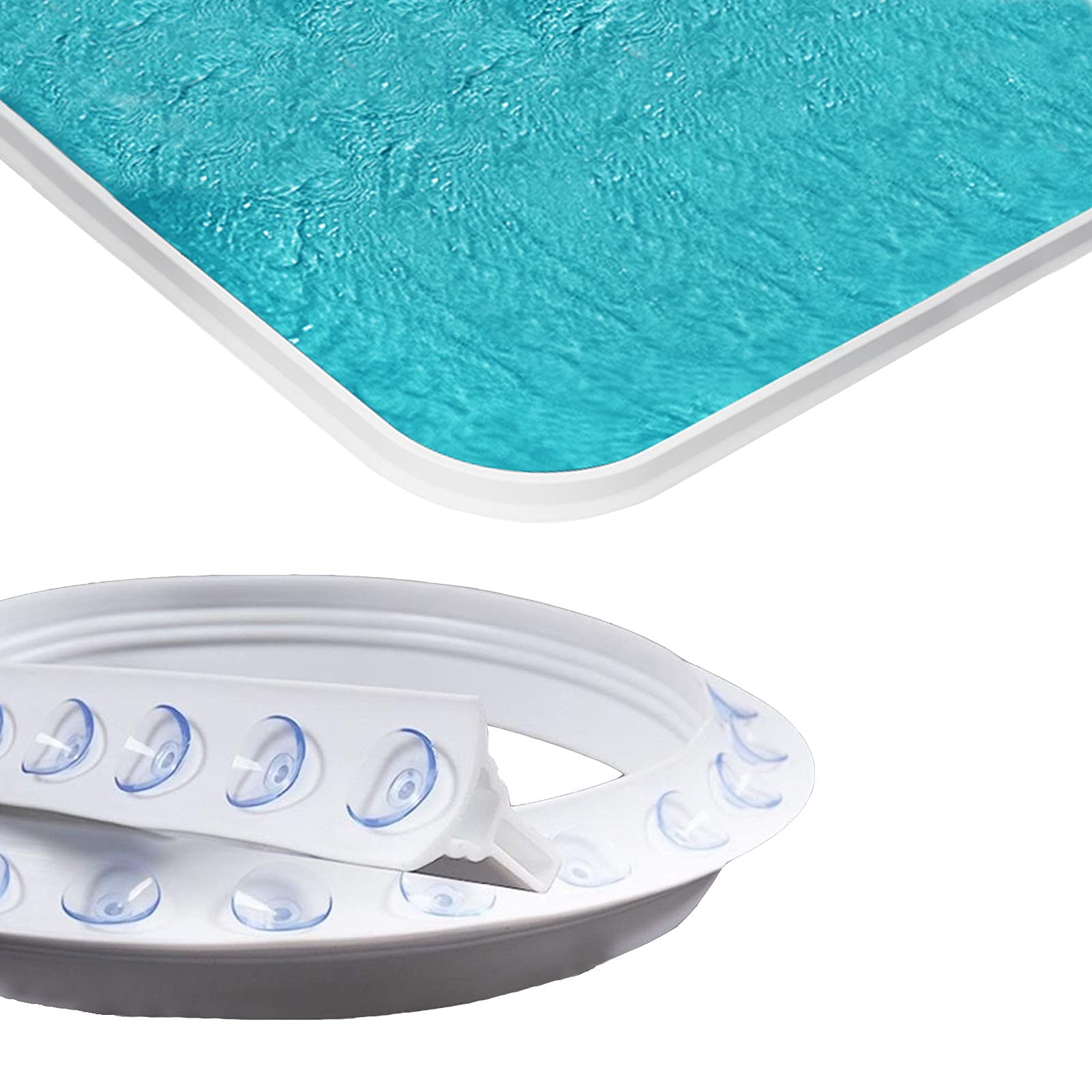 NBSGTXO Shower Tray Sealing Shower Threshold Water Dam, Silicone Suction Cup, Multiple Sizes(100cm(39inch))