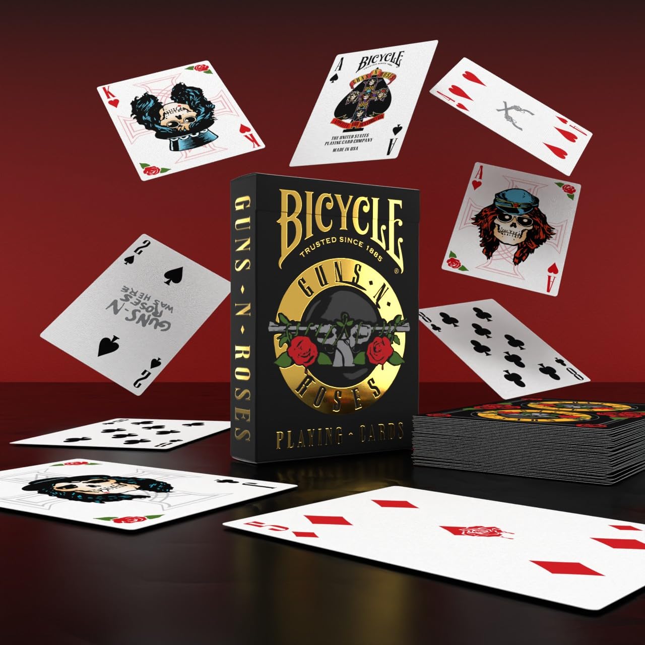 Bicycle Guns N' Roses Playing Cards, Features Iconic Guns N' Roses