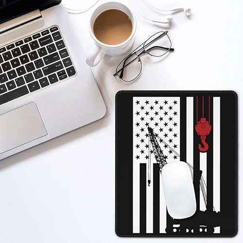 Miniatura 8 de Crane Operator - Alfombrilla de mouse de tela cuadrada lavable para computadora portátil de oficina, base de goma antideslizante de 7.9 x 9.5