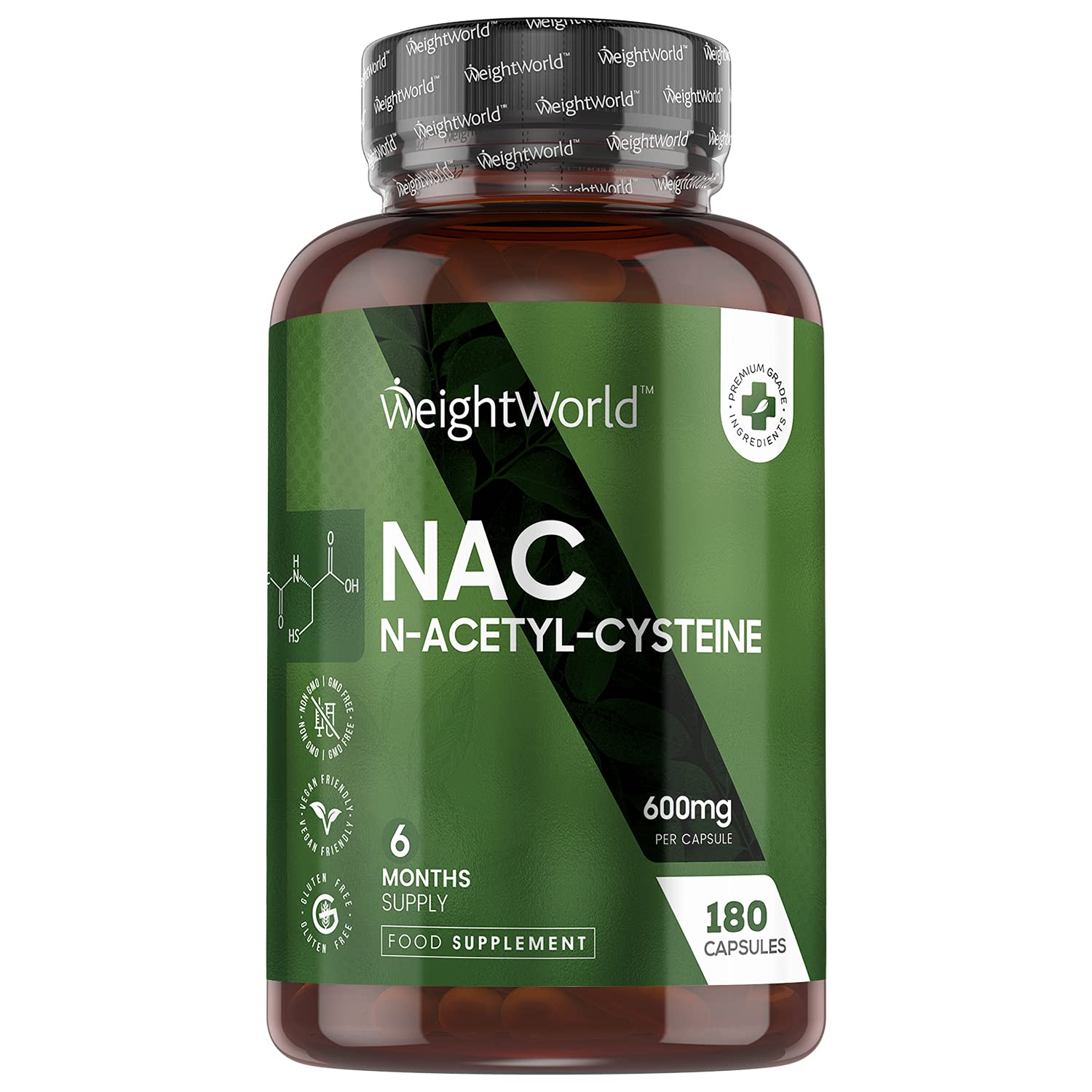 NAC Supplement NAC NAcetylCysteine 600mg 180 Capsules (6 Months