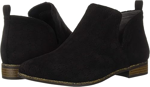 Miniatura 7 de Dr. Scholl's Shoes, Rate - Botines para mujer, Gamuza de microfibra perforada de color negro