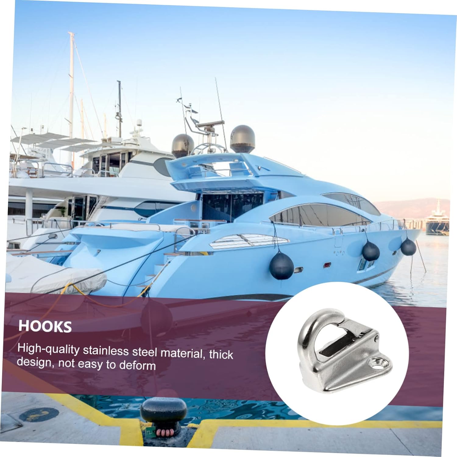 balacoo Hook Drywall Anchor Boat Accessories Marine Practical Hooks Portable Garment Rack Firm Boat Hooks