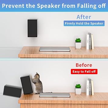 Aokicase Compatible with SAMSUNG/SWA-8500S/9000S/9100S/9200S Speaker Holder Wall Mount SWA-8500S/9000S/9100S/9200S Adjustable Bracket Speaker Stand Bracket Accessories Rack (Black) 1 Piece
