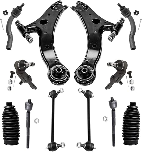 Miniatura 93 de Detroit Axle - Kit de suspensión delantera FWD de 12 piezas para Toyota Matrix Pontiac Vibe 2003 2004 2005 2006 2007 2008, 2 brazos de control