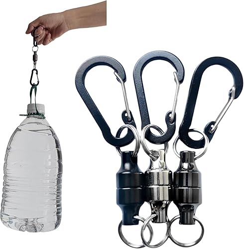 Miniatura 7 de Inf-way 3 piezas de anillos divididos con imanes súper fuertes, ganchos para llavero, soporte magnético de liberación de red, imanes para