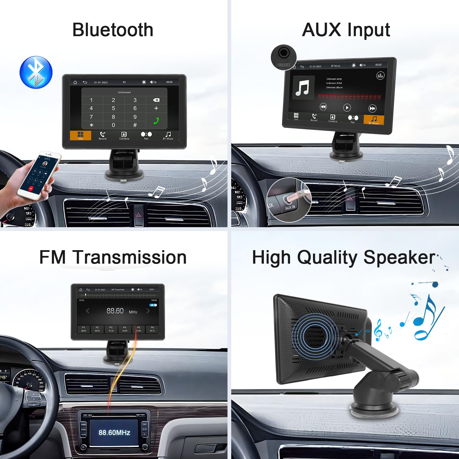 Amazon.co.jp: Hodozzy アップル Carplay 画面車、カーラジオ