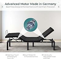 Vista 5 de Tatub Base de cama ajustable individual XL con inclinación de cabeza y pie, base de cama ajustable eléctrica con motor de nueva generación, cama
