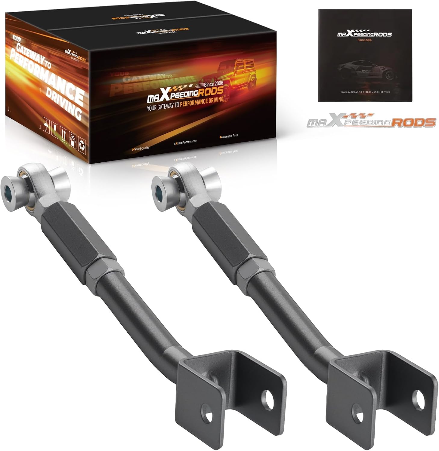 maXpeedingrods Adjustable Rear Camber Arm Kit for Nissan 350Z RWD 2003-2008, for Altima FWD 2002-2006, for Maxima FWD 2004-2015, for Infinit G35 Coupe Sedan, +/-3° Control Arm