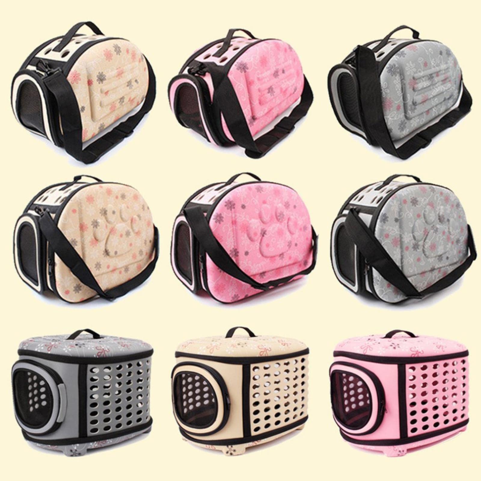 Zaino per Cani Pet Carrier for Dogs Cat Pieghevole Gabbia Pieghevole Cassa Pieghevole Cassa Borsa da Trasporto in Plastica Borse per Il Trasporto Animali Domestici