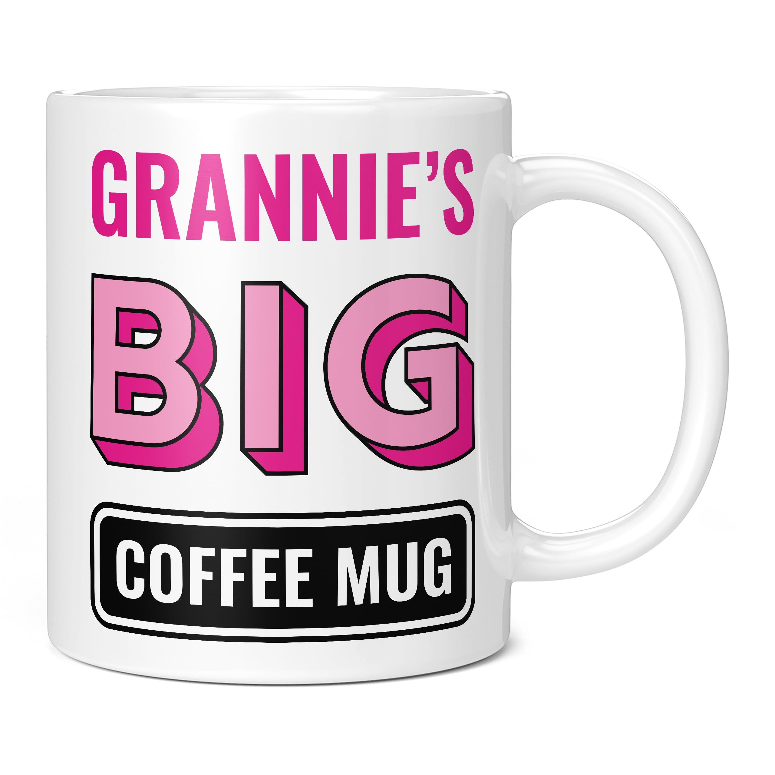 Mug Monster - Grannie's Big Coffee Mug, Mother's Day Gift, Birthday Present for Grannie, Giant Mugs for Women, Huge Cup Hot Drinks, Oversized Coffee Cup, Extra Large Ceramic Gift