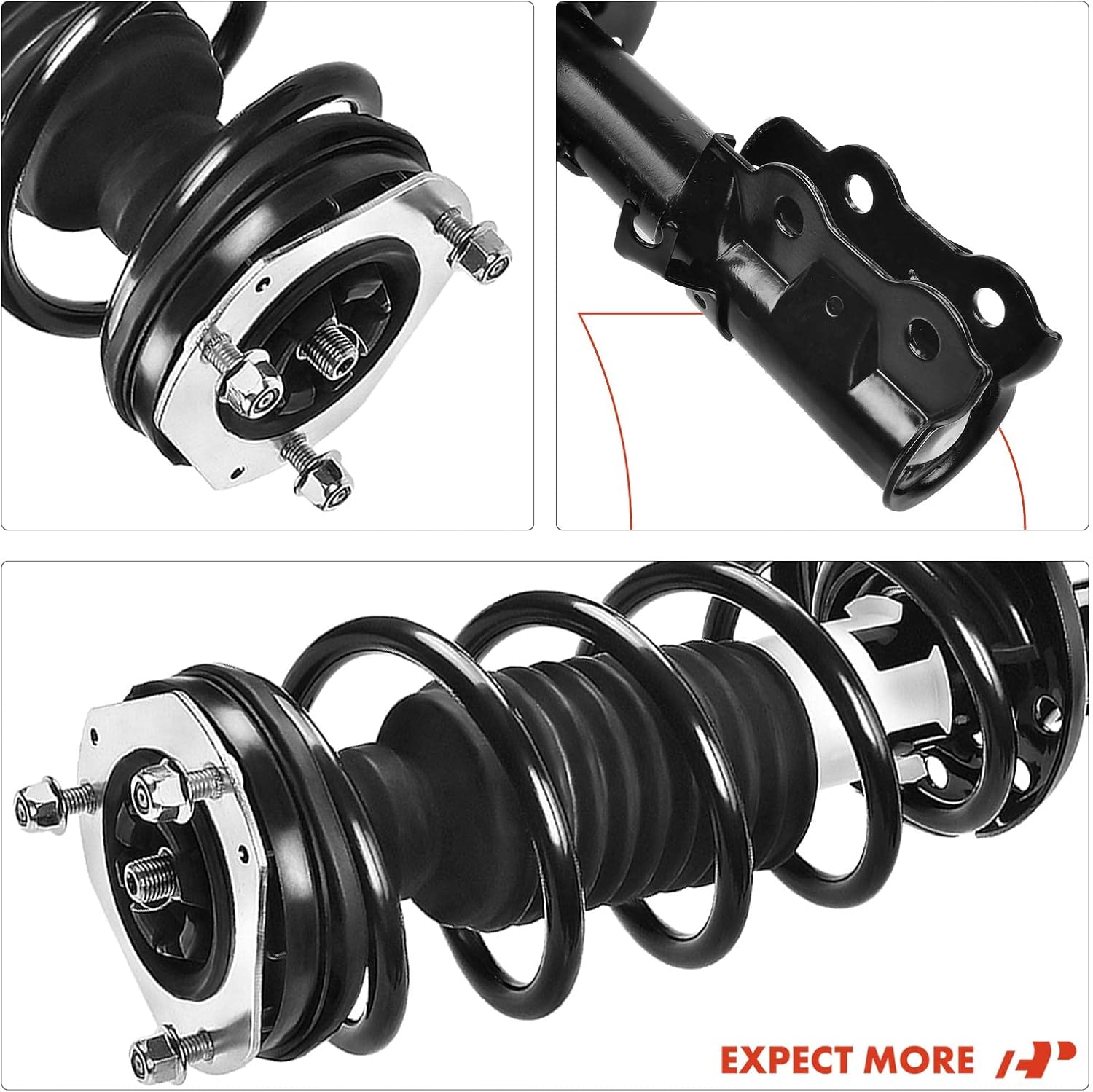 A-Premium Front Pair (2) Complete Strut & Coil Spring Assembly Compatible with Ford Fiesta 2011 2012 2013, Driver and Passenger Side