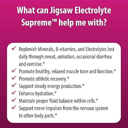 Vista 25 de Suplemento Jigsaw Health Electrolyte Supreme, delicioso sabor a bayas, amplio espectro de electrolitos + oligoelementos, 60 paquetes de polvo, Value