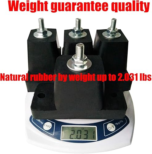 Miniatura 2 de Almohadillas de goma para montaje de aire acondicionado, uso para unidades al aire libre, condensadores de mini split, HVAC y aire acondicionado