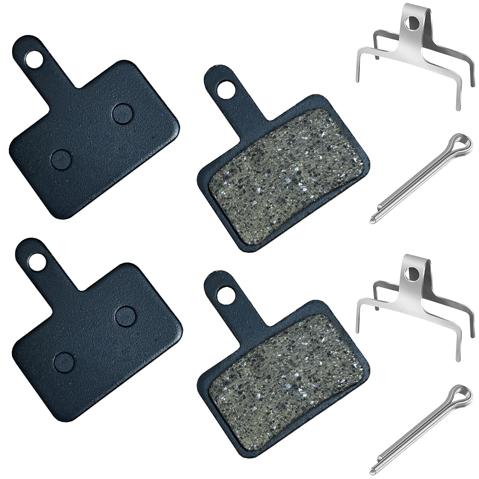 ZKPJH Bike Brake Pads 2 Pair High Performance Bicycle Brake Pads for Shimano MT200,Resin Semi-Metal Mountain Bike Disc Brake Pad,Bike Brake Pads Fit for Tektro/TRP/Shimano B01S M315 M415 M525 M515