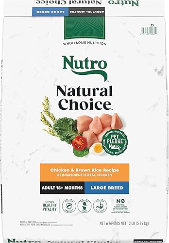 Miniatura 1 de Croquetas NUTRO Natural Choice para perros adultos de raza grande, pollo y arroz integral, receta para perros, bolsa de 13 libras