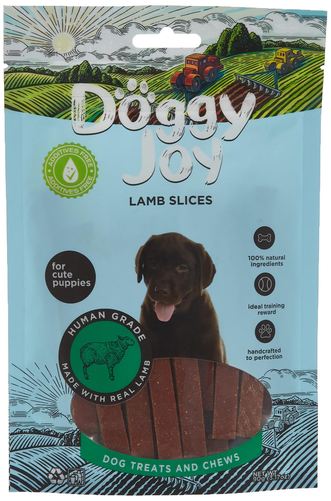 Doggy Joy Lamb Slices Puppy Treats 90g
