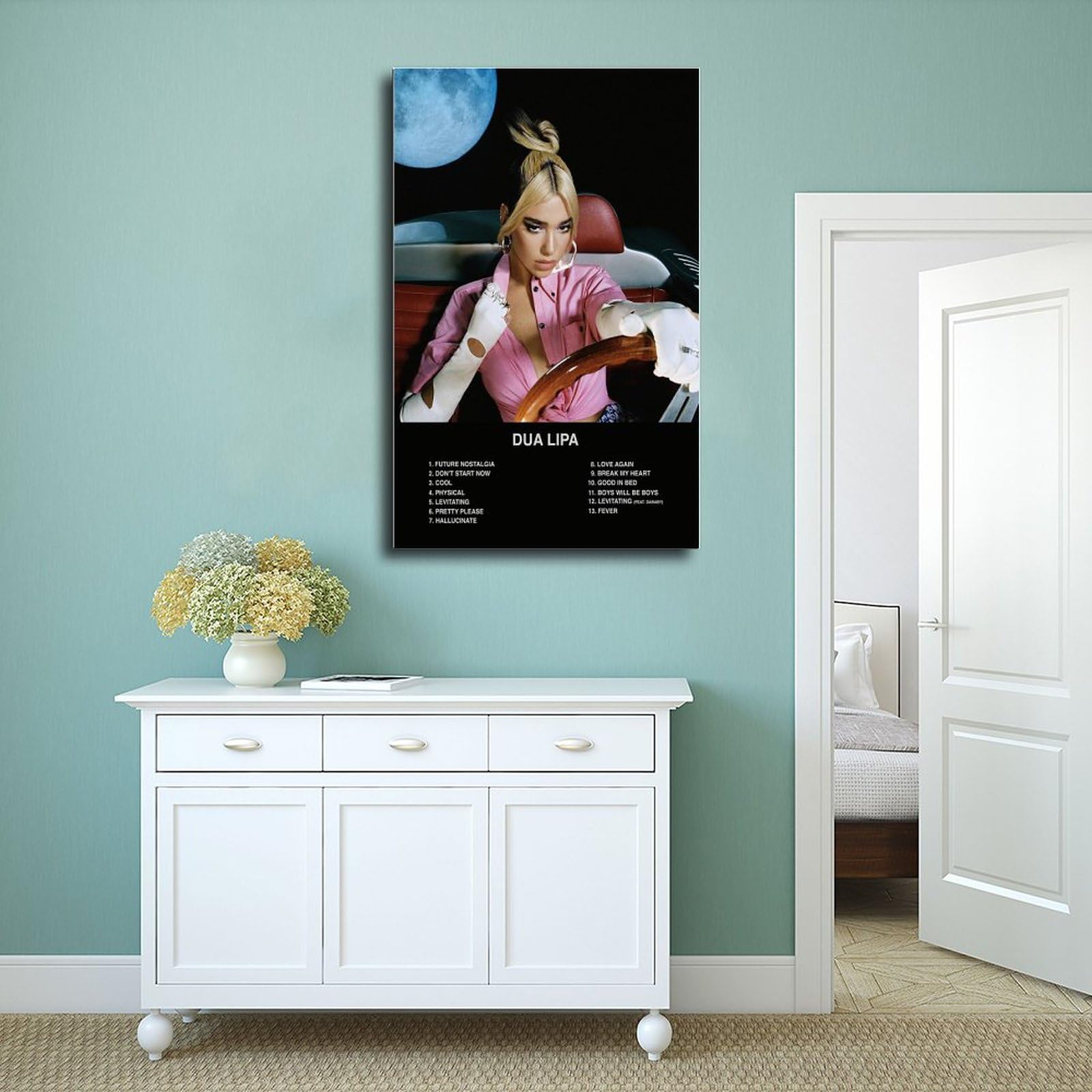 DSSCXYZM Dua Lipa Poster Sur Toile Avec Cadre Motif Groupes Légendaires