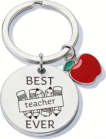 Thank You Keychain for Teachers, Teacher Appreciation Gifts for Women, Best Teacher Gifts for End of Year Christmas Valentines Day