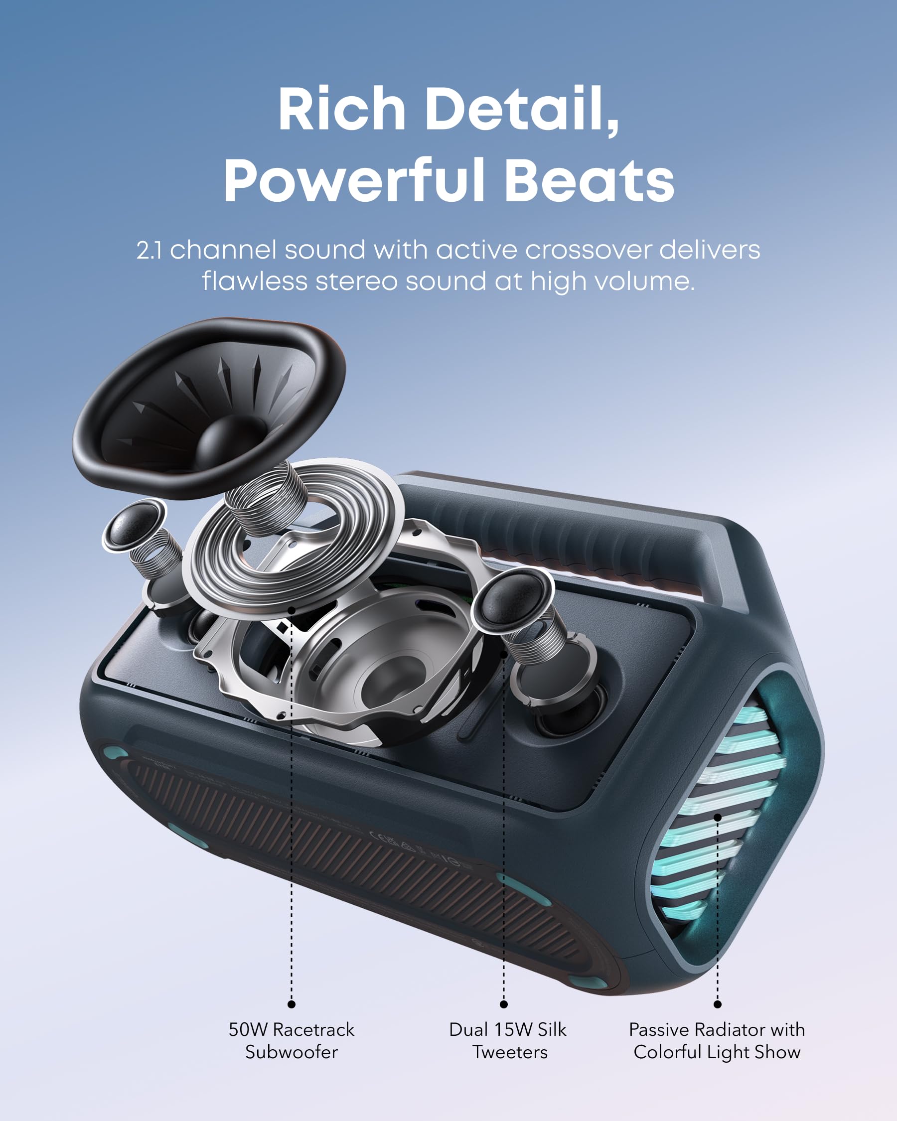 soundcore Boom 2 Portable Waterproof Speaker with Powerful Bass
