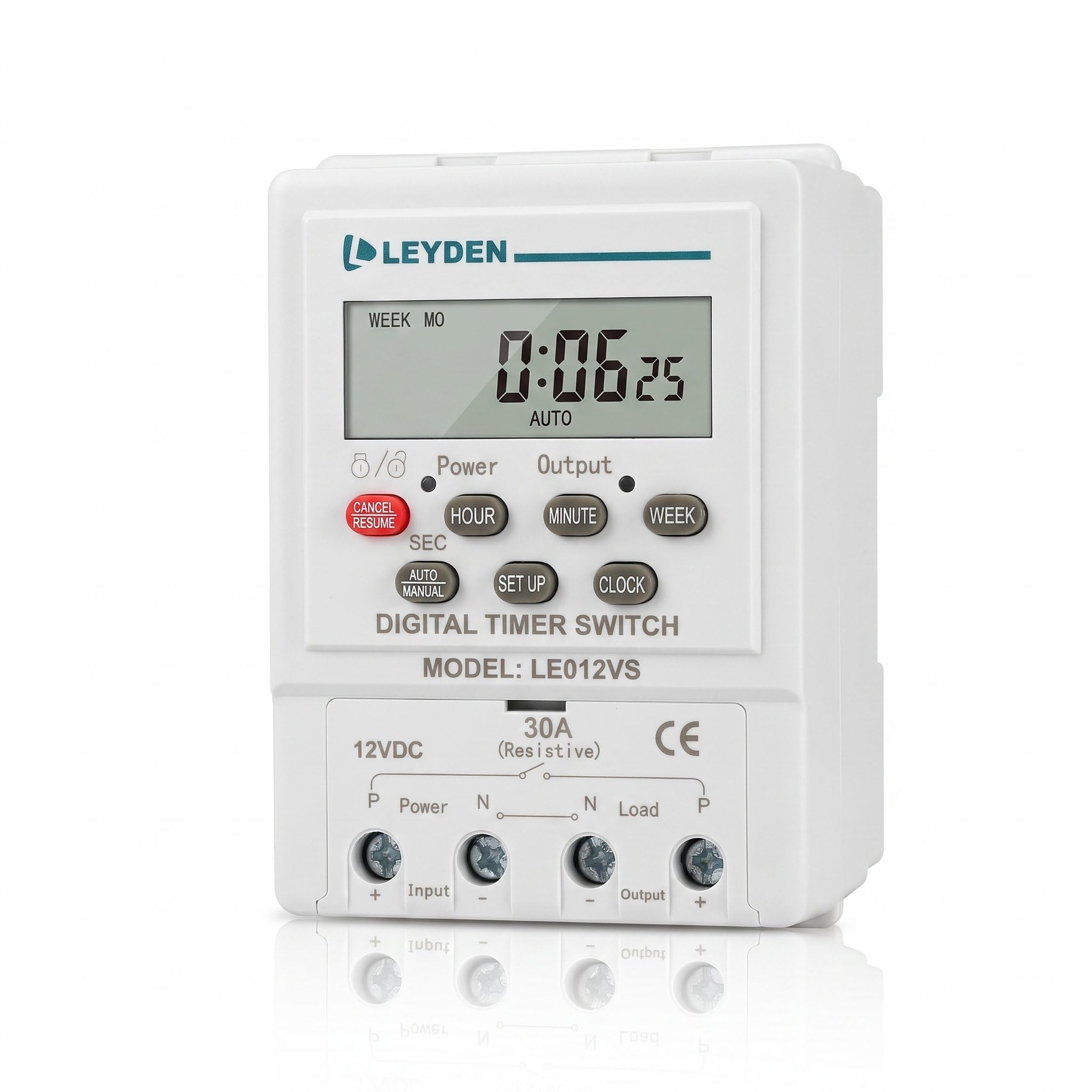LEYDEN® LE012VS, 12VDC, Digital Timer Switch 24 on Off Programs & Cyclic Timer for DC Light, Motor, Bell, Siren, Fan, Fogger, Hydroponic, Drip Irrigation & Other Application — Amazon image 2
