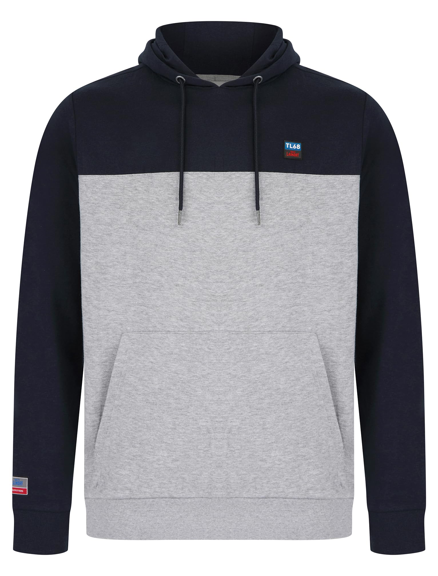 Tokyo Laundry Men's Tremonti Colour-Block Brushback Fleece Pullover Hooded Top