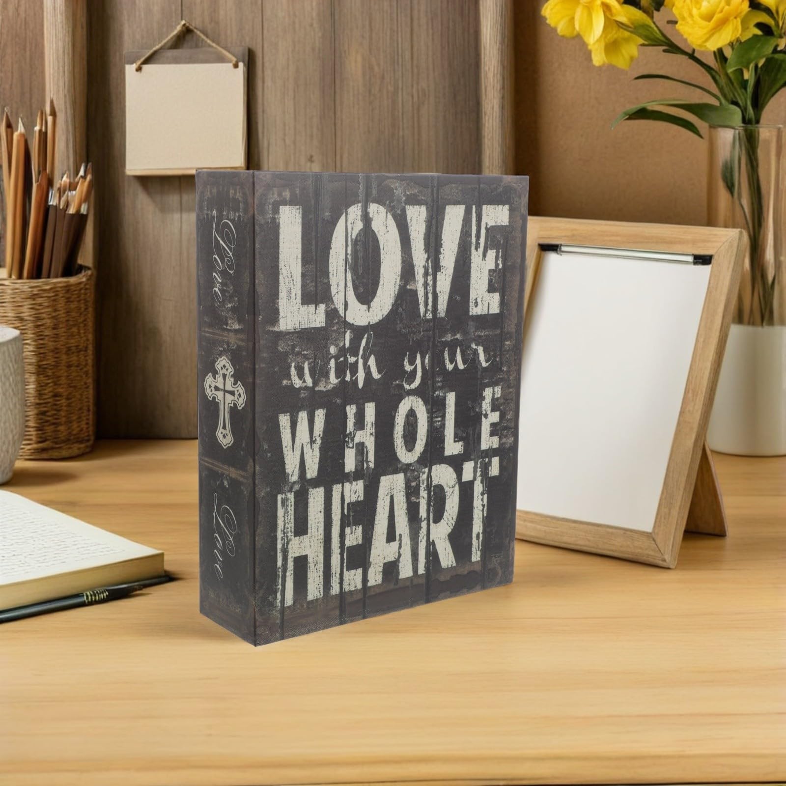 Hemobllo Cassaforte Libro Decorativa con Serratura a Combinazione, Portatile e Nascosta, in Materiale Abs, per Ufficio e Viaggio