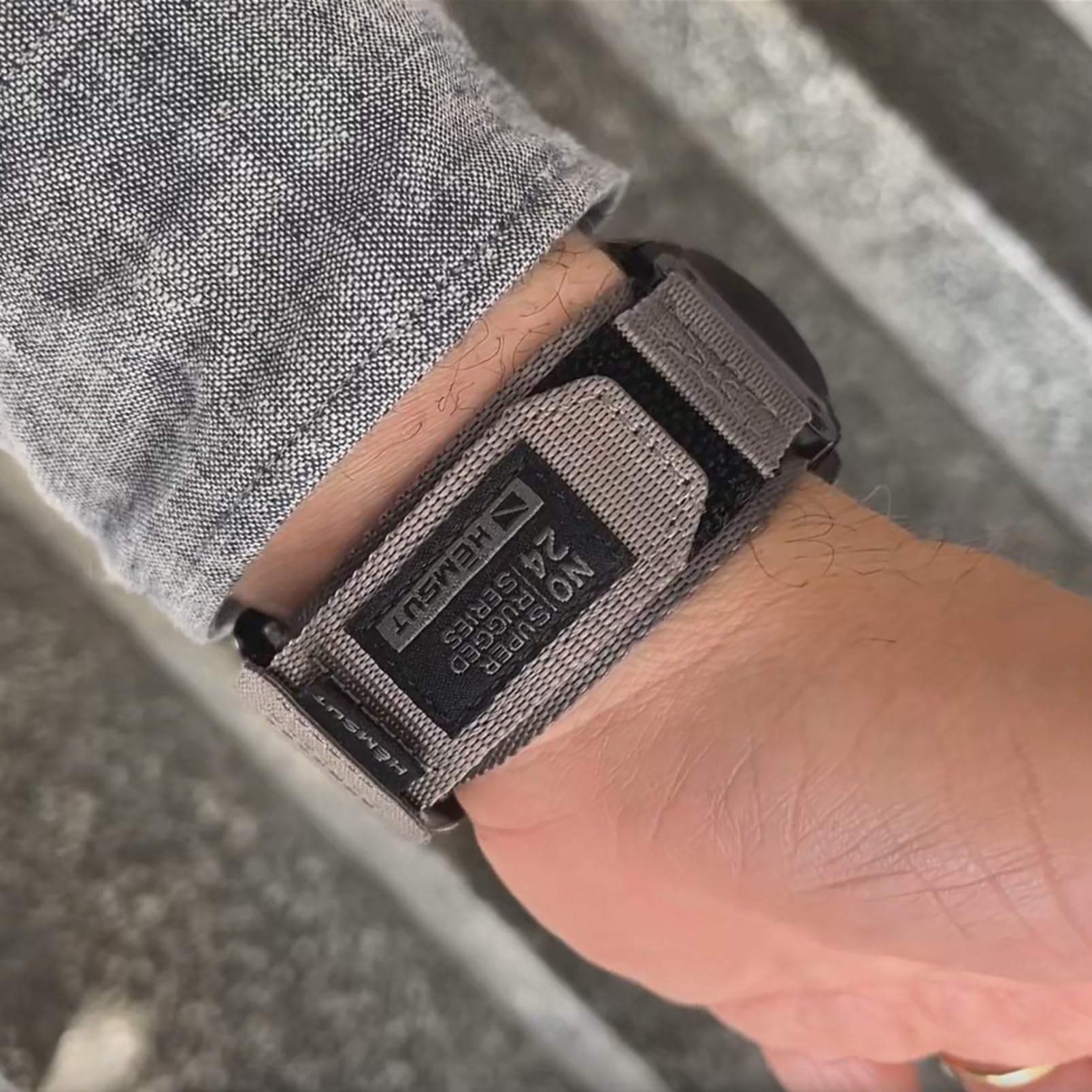 SMITHA Compatible with Google Pixel/Pixel 2 /Pixel 3 41mm Watch, NOT FOR Pixel 3 45mm, Hoop and Loop Watch Band, Military Strap for Google Smart Watch