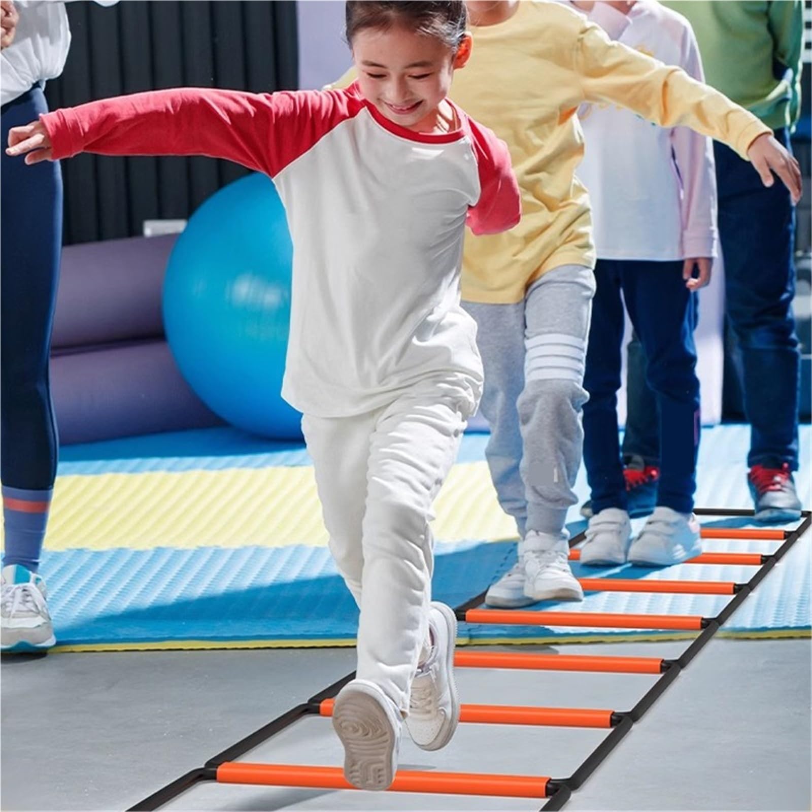 Agility Ladder Juguetes de Equilibrio y coordinación for niños, Escalera Agilidad Multifuncional, Equipo Entrenamiento Velocidad for Juegos Deportivos Infantiles