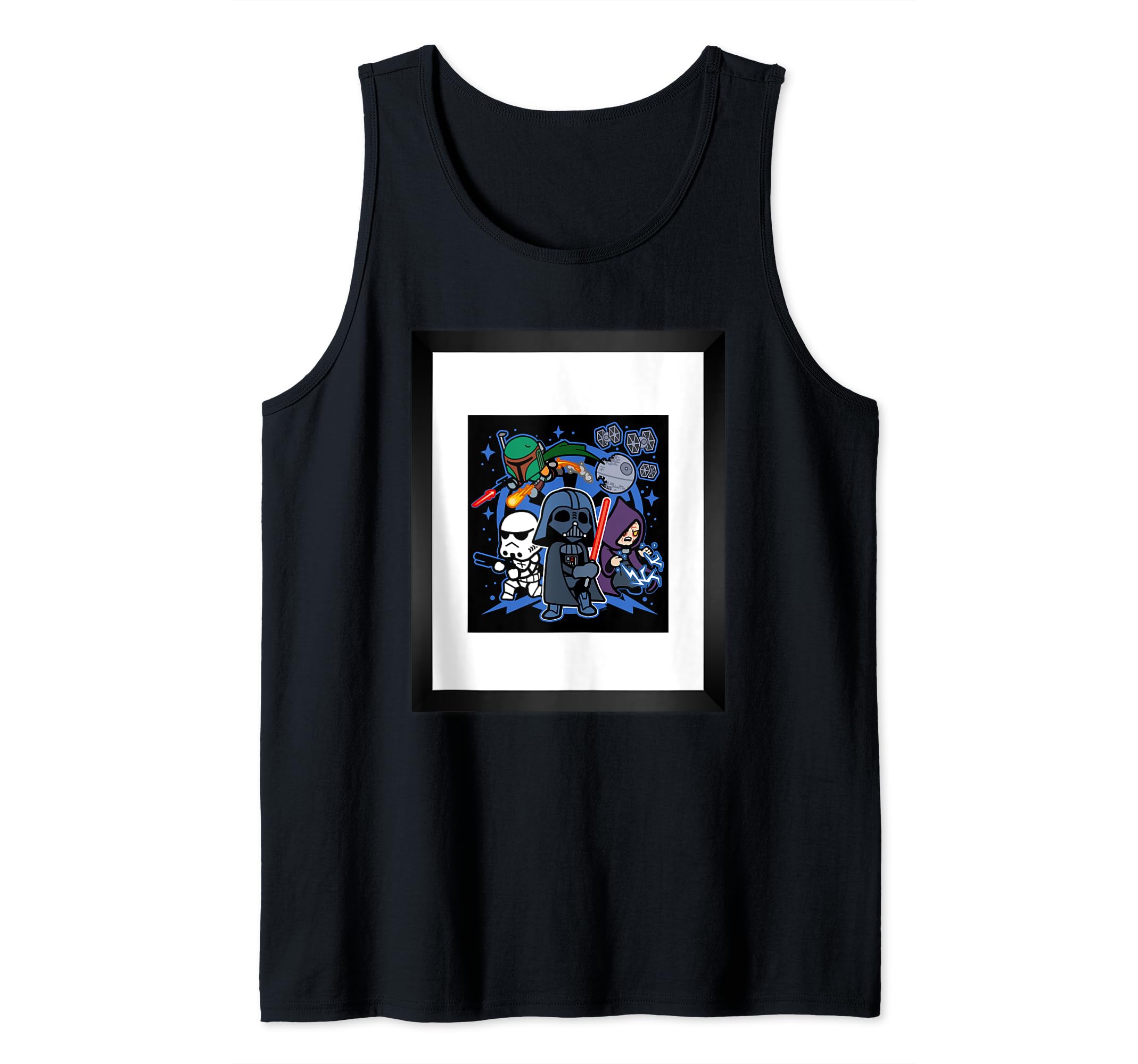 Star Wars Vader Kawaii Chibi Team Empire Tank Top, Black