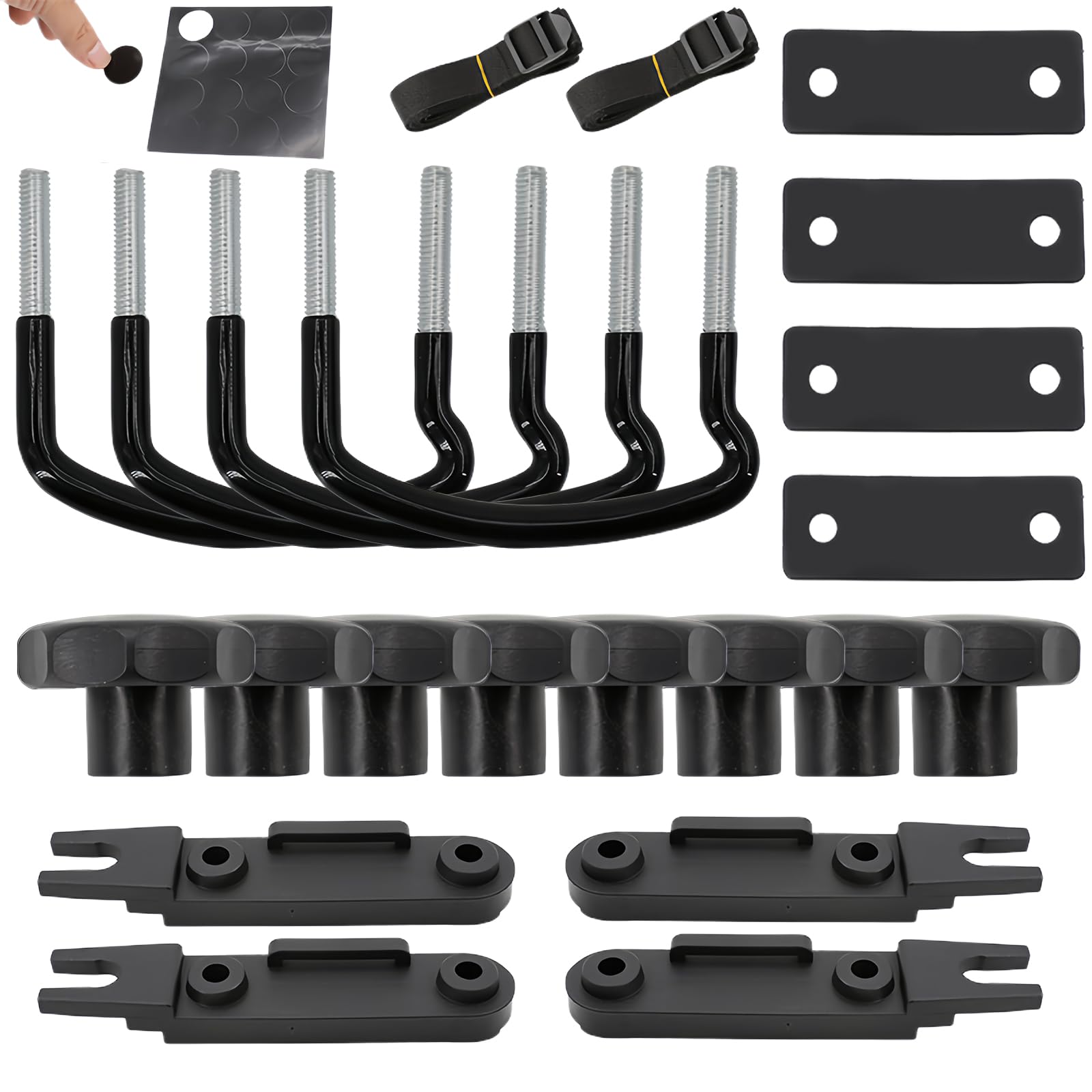 23 pezzi fissaggio box tetto, staffa U universale auto furgone, 85 mm larghezza interna 8 dadi bloccaggio