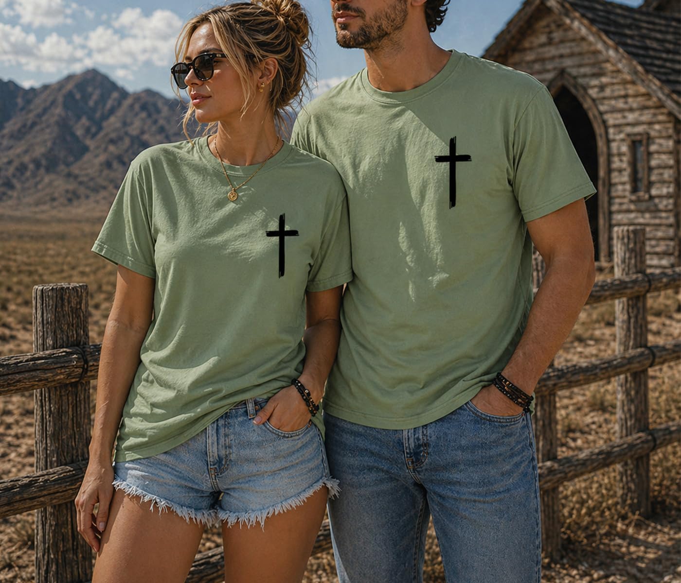 Christian Shirts for Men Women The Way The Truth and The Life Shirt Jesus Faith Cross Graphic Tee Short Sleeve Tops image 3