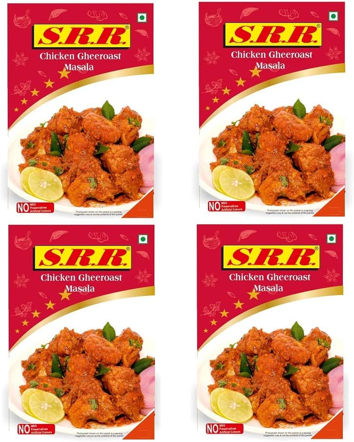 SRR Chicken Ghee Roast Masala (Pack of 4) 60gms Each.