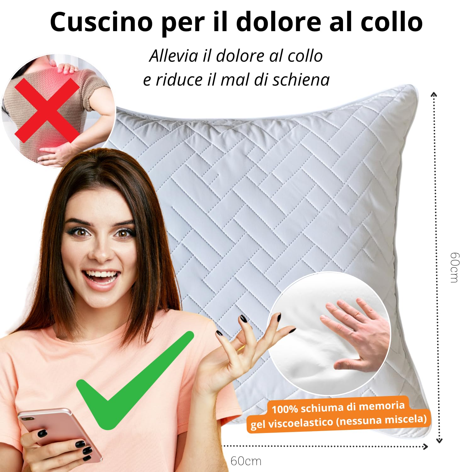 Wolkenfeld Cuscino Cervicale per dorire in eory Foa - Cuscino