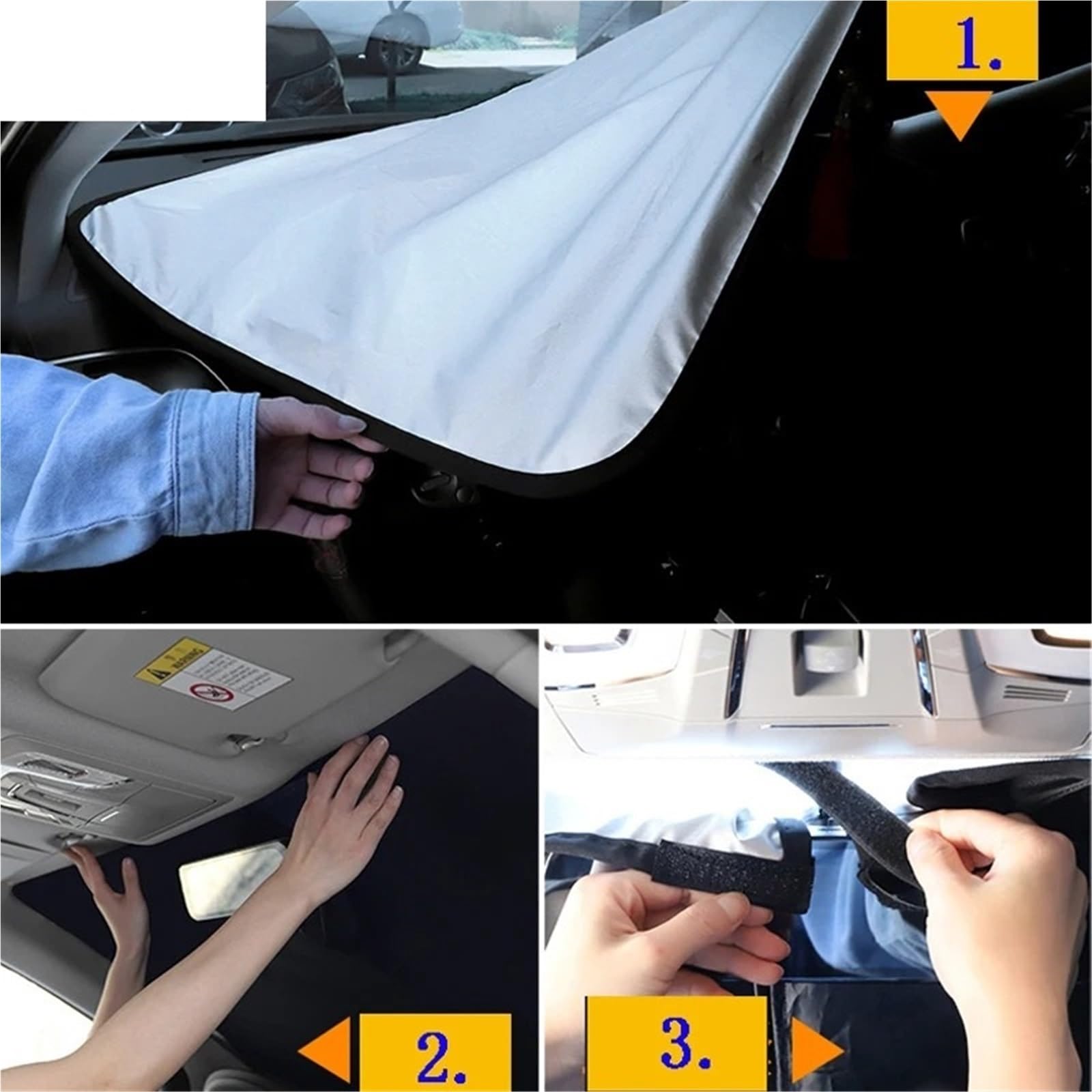 Parasoles Coche para Toyota para CHR 2016-2023, Parasol para Parabrisas Nano-Insulat, De Ventana Frontal, Visera, Accesorios Interiores Coche